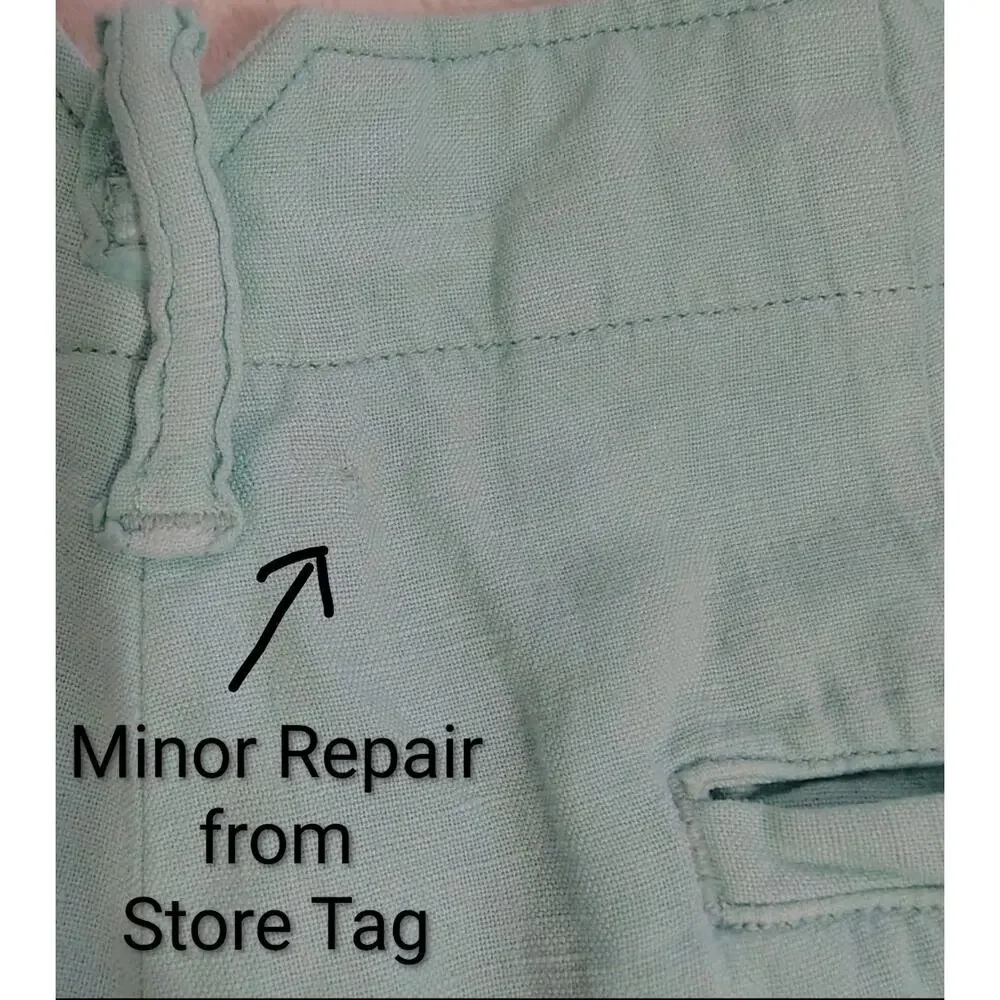 NWT Polo Ralph Lauren Mens 32 Linen Cotton Mint Green Classic Fit Shorts Travel